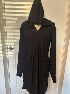 Zella Black Hooded Mini Dress NWT-Size Large